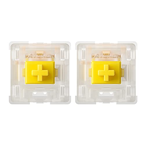 kutethy Gateron ミルキーイエロー プロスイッチ 潤滑済み SMD RGB LED KS-3 5ピンスイッチ MX メカニカルゲーミングキーボード対応 (36個 イエロー)