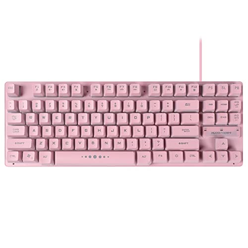DFQYSVO 有線キーボード ゲーミングキーボード LEDバックライト付き 角度調節と防水機能付き かわいいピンクのキーボード USBインタフェース 英語配列 Windows 98/2000/ Win 7/8/9対応 JP377240613