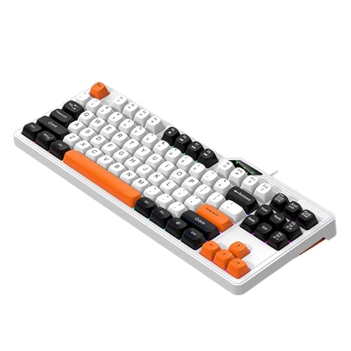 ゲーミングキーボード メカニカルキーボード 87キー 青軸 テンキー ホットスワップ対応 ガスケットマウント カスタムRGBバックライト 2.4Ghz/ Type-C有線 Windows SDJP24091608BH3414
