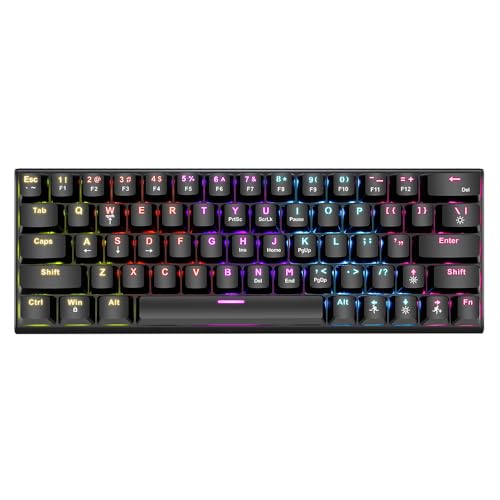 YFXLTYZ キーボード、 K97 RGB メカニカルキーボード 97 キーゲーミングキーボード ブルースイッチ 耐久性とコンパクトデザイン フルキーアンチゴースト 18 照明モード 人間工学に基づいたデザイン Windows 用 CJP13-241107