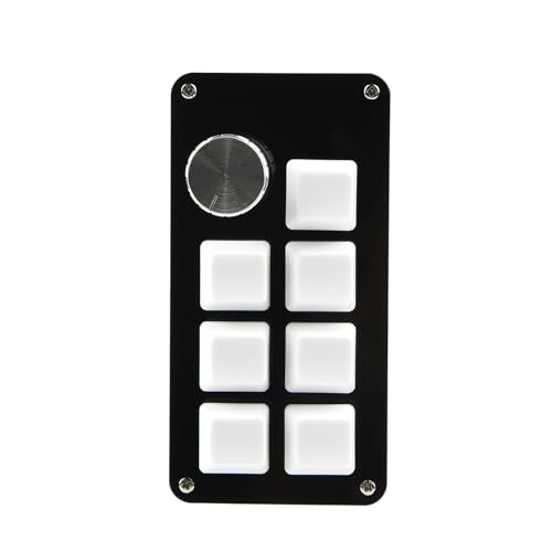 Gerrit 7 キー 1 ノブ USB ゲーミングキーパッドカスタマイズ可能なプログラム可能なコピーペースト小型キーパッドバックライト付き取り外し可能なケーブル業界キーボード - - 1Qq814O9Sk0505