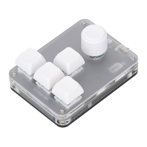 Phantasmia 片手メカニカルゲーミングキーボード、4ボタン1つ、RGBライトブルースイッチ、プログラム可能なマクロキーボード、アクリル素材、人間工学に基づいたデザイン、さまざまなシーンに適しています Ph-X3G63180SJP
