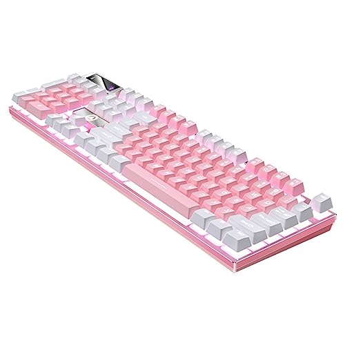 SUNCN Zynphancer ゲーミングキーボード RGBバックライト付き – USB接続 人間工学設計 オフィス・ゲーム・家庭用 (43.5X13X.2.5CM) FNK89930407HV-10