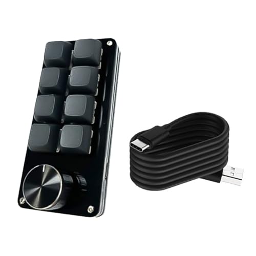 jklymm シングルノブ付きカスタマイズ可能なキーパッド、 3Key / 4Key / 6Key / 8Key メカニカルゲーミングキーボード、 プログラマブルメカニカルゲーミング