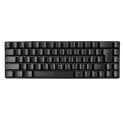 YXCUSAM V200 メカニカルキーボード 小型人間工学に基づいたメカニカルゲーミングキーボードポータブル 68(黒)