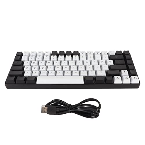 Generic 有線ゲーミングキーボード 84キー ブラック – プラグアンドプレイ対応 バックライト搭載 人間工学に基づいたカーブ設計 (黒) YDGOEMG733V5-72