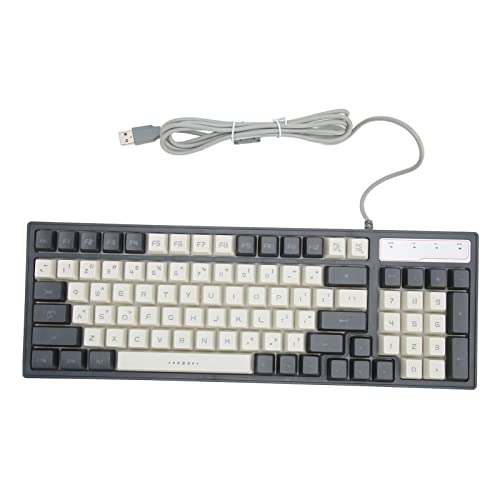 Jectse PCゲーミングキーボード、96キー USB有線キーボード メカニカルキーボード RGBバックライト 防水 コンパクト パソコン用キーボード 人間工学キーボード Jectsex37mkaq4eu