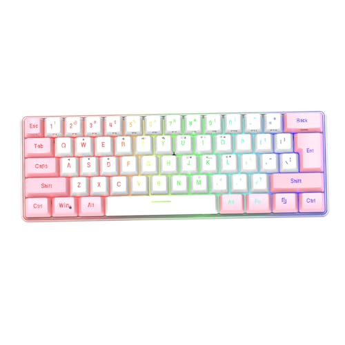 Cemaystic ゲーミングキーボード – タイピング感覚に優れ、長時間の使用にも適した静音設計、デスク周りの整理に便利 N39-OX