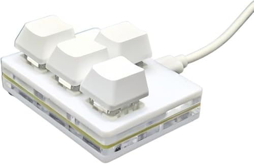 CokBlu ミニメカニカルキーボード｜4 キー + 上下左右方向キー搭載 レッドスイッチ USB 有線接続｜カスタムショートカット・マクロ機能対応 左手ゲーミング・办公両用 バックライト付き片手キーボード​