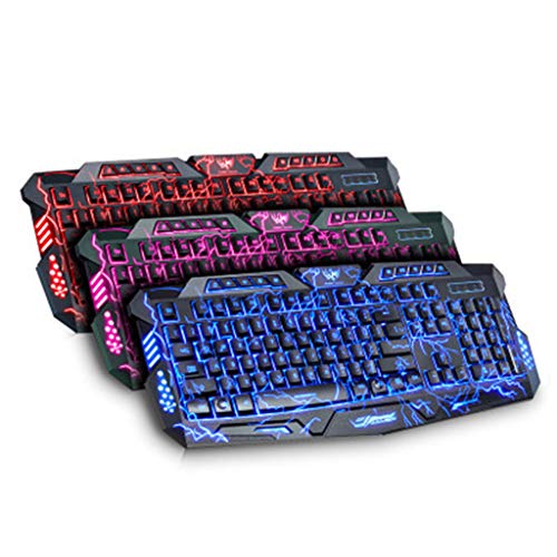 LckCryspho ゲーミングキーボード 104キー LEDバックライト付き – レインボー照明 対応 PCラップトップ用 ANLS3C