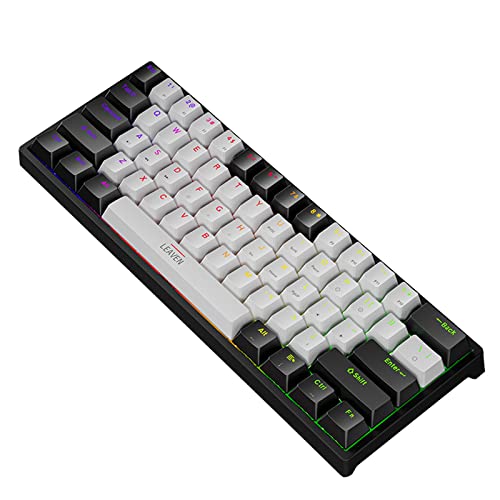 Cirsaeur 有線 60% メカニカル ゲーミングキーボード Rgb バックライト コンパクト 61キー キーボード ブルースイッチ付きキーボード ゲーミング Windows ノートパソコン PC Mac クリッキーキーボード メカニカルキーボード フルサイズ (ホワイト) JP262241010