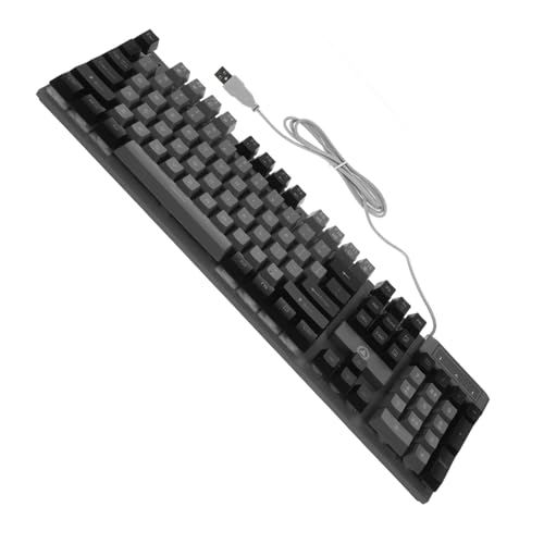 SWOOMEY USBキーボード フルサイズ 104キー メカニカルキーボード ABS素材 ブラック 安定した性能 高強度バックプレート搭載 ゲーミングやオフィスに最適 T06813NL6323GIN