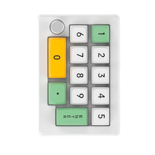 YmilemY [YmilemY] コンパクトで耐久性のあるプログラム可能なテンキー、ノブマクロプログラミング機能付き、使いやすいドライバー不要プロ仕様のゲーミングキーボード
