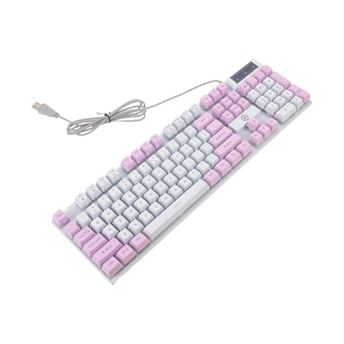 SECFOU 有線メカニ キーボード RGBバックライト搭載 104キー レトロタイプライター配列で快適操作 ゲーミングPC・ノートパソコン対応 プロ仕様タクタイルスイッチ搭載 42K3618BEA9MK