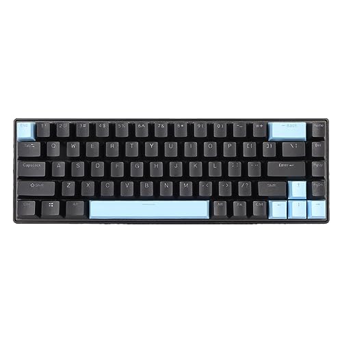 Zendellis ゲーミングキーボード、RGBバックライト付き鮮明なキーストローク68キーコンピュータキーボード、デスクトップラップトップ用 (ブラックブルー) Zendelliszbaiwv2drt-12