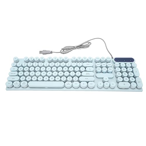 Generic ゲーミングキーボード 青 USB有線104キー – バックライト付き折り畳み式設計 デスクトップ対応 B6IKDX9V3R