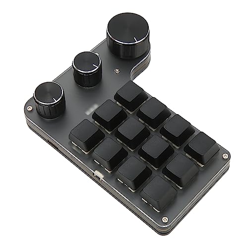 Vbestlife ミニマクロメカニカルゲーミングキーボード、12キー3ノブ片手USB PCキーパッド、プログラム可能なショートカットカスタム機能、/Vista/Linux/OS X用ゲーミングキーボード (USB有線) Vbestlifeicdf5vqhuo-11