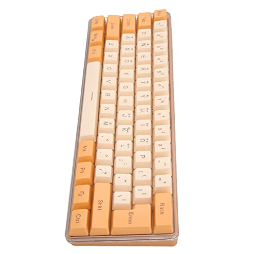Generic ゲーミングキーボード 61キー オレンジベージュ – 人間工学設計 テンキーレス 静音USB Type-C接続 RGBバックライト (オレンジベージュ) YDGGW761T8-26