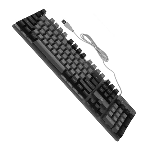 QUMIIRITY 104キーのフルサイズメカニカルキーボード 高耐久ABS素材厚みのある高強度バックプレート採用 折りたたみ式スタンド付き人間工学に基づいた設計 ゲーミングやオフィス作業に最適な高いキーボード 黒色