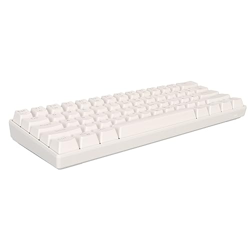 Gerrit ,メカニカルキーボード 60パーセント 61キー コンパクトポータブルゲーミング LEDバックライト付き Windows PC用 白い表面赤いスイッチ 1Qq8sgy8Ca0505