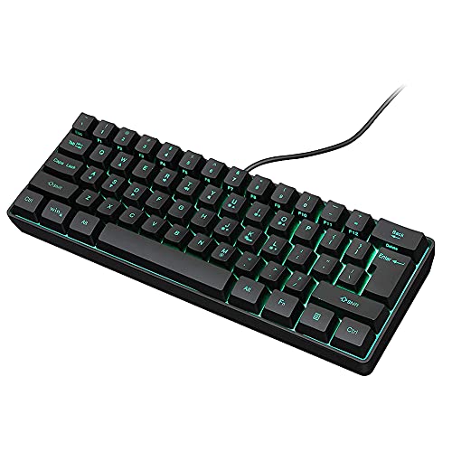 Generic ゲーミングキーボード 61キー マルチカラー RGB – 有線ミニキーボード 防水設計 人間工学デザイン オフィスゲーム対応 CQW8ON
