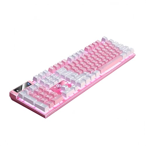 JDGHALU 104 メカニカル キーボード ゲーミング キーボード バックライト付きキーボード 有線 USB キーボード 超薄型 RGB バックライト キーボード RGB キーボード ワイヤレス キーパッド 充電可能 Abs キーキャップ オフィス コンピューター/2/1118