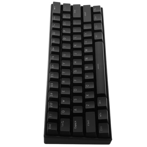 ノーブランド品 有線61キー メカニカルゲーミングキーボード ブルースイッチ搭載 ブラック RGBバックライト付き ゲームおよびオフィス作業向け人間 S580802