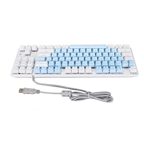 Gerrit コンピュータキーボード ラップトップ用高応答RGBバックライトメカニカルゲーミングキーボード ブルーホワイト - 1Qq8S8im6W0505