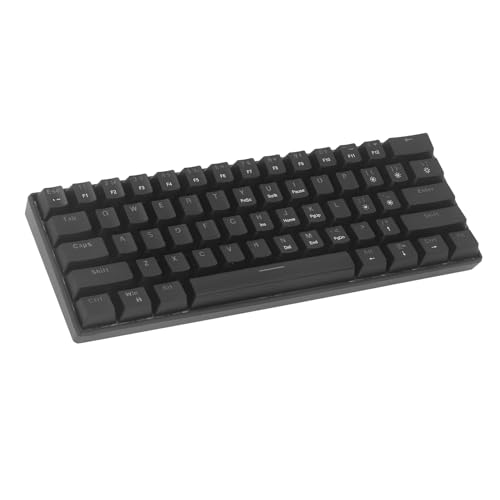 Vbestlife ゲーミングメカニカルキーボード、コンパクト60%有線61キーコンピュータゲーミングキーボード、LEDバックライト付き、レッドスイッチ、ホームオフィスラップトップ仕事用ゲーム、取り外し可能なケーブル VBESTLIFE7e69hxwg81