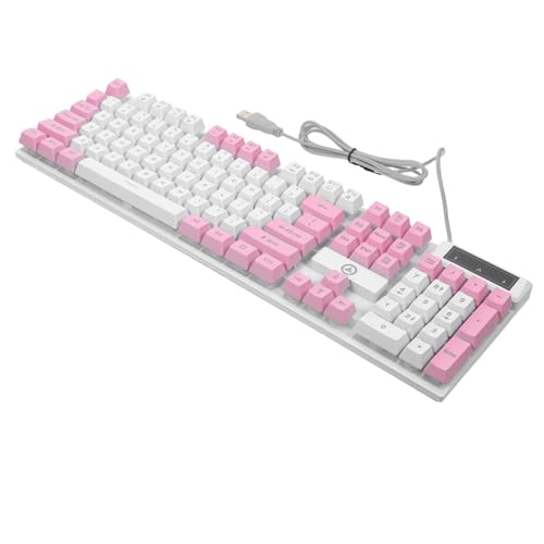 UNCYZR 銀雕メカニカル感触キー有線ゲーミングキーボード フルバックライト搭載 高耐久設計 高性能コンピューターゲームハードウェア 家 fda11585
