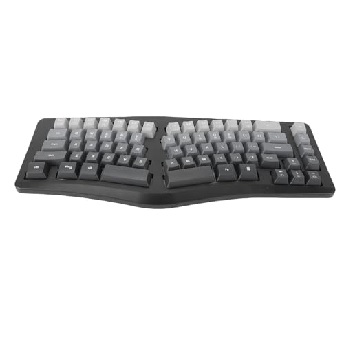 Asixxsix 有線キーボード、69キーV字型コンパクトコンピュータボードRGBバックライト付きゲーミング、取り外し可能なタイプCケーブル付きPCラップトップ用メカニカル Asixxdq2x9u0keb