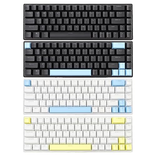Atyhao メカニカルブルースイッチ ゲーミングキーボード 68キー コンパクト設計 FPS操作に最適 Nキーロールオーバー RGBバックライト10モード プラグアンドプレイ オフィスもゲームも対応 Atyhaom1vk8z304d-12