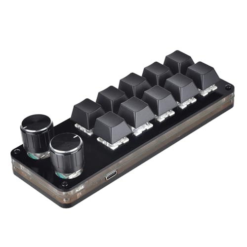 Gerrit マクロメカニカルキーボード 10 キーミニキーボード 2 ノブデザインプロフェッショナルプログラマブルマクロキーパッドゲーム用 USB メカニカルゲーミングキーボード - - 1Qq81v5vHj0505