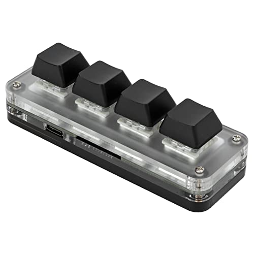 Gonetre 4キーゲーミングキーパッド、RGBライトとカスタム機能を備えたミニメカニカルキーボード、Type C-USBインターフェイス、Windows、VISTA、OS X用。 Gonetreiomheuykd2