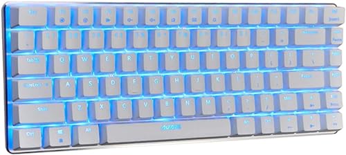 Phantasmia AK33 メカニカル ゲーミング キーボード、ポータブル ミニ 82 キー レイアウト ブラック/ブルー スイッチ USB 有線コンピューター キーボード Windows PC ゲーム - ブラック スイッチ - ホワイト - ブルーレイ Ph-505833_JP