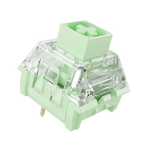 Zhouwang Kailh Box 竹製スイッチ、3ピン 55gf RGB SMD 防塵 防水 バルク 潤滑済み ヘビークリッキースイッチ MXメカニカルゲーミングキーボード用 (10個)