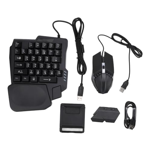 Vbestlife RGB ゲーミング キーボード マウス コンバータ、調節可能な電話スタンド付き、、IOS 用、4 in 1 コンボ キット、高速充電をサポート、マクロやアプリは不要 Vbestg9801evxqd