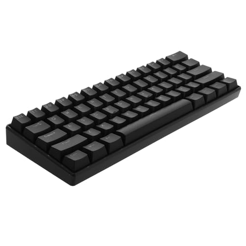 Angoily 有線61キークリック式ゲーミングキーボード ポータブルメカニカルキーボード 青軸 バックライト搭載 ブラック 人間工学設計 ゲーム オフィス用 WWC42MG37UF518T395SEXPQRW