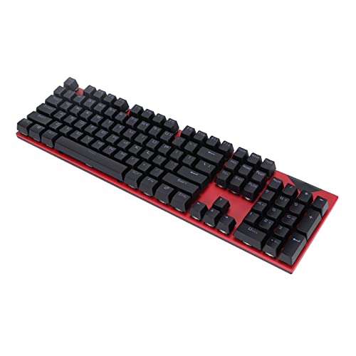 SoftNesth メンブレンゲーミングキーボード、コントラストカラー有線コンピュータキーボードバックライト付き透明文字人間工学に基づいたデザイン寮用 (白黒) LZ445-250711