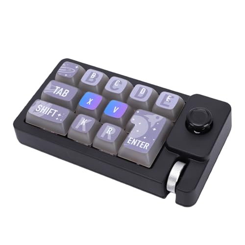 Cuifati ホットスワップ可能なスイッチを備えた 12 キー メカニカル ゲーミング キーボード PC Mac のゲームや仕事用の 8 つの RGB バックライト モード Cuifa28ksejwczm