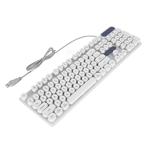 JUNENTER エルゴノミックゲーミングキーボード 04キー ブリージングバックライト搭載 | デスクトップとノートパソコン用USB有線設計 (パンクブラック)