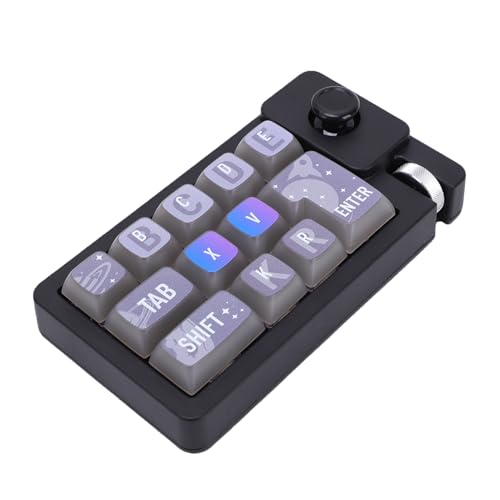 Vbestlife 12キーキーボード、RGBバックライトマクロプログラマブルホットスワップ可能メカニカル2.4Gワイヤレスゲーミングボード、ノブスクロールホイール付き、ゲーム用 VBESTxl6sa5juoh