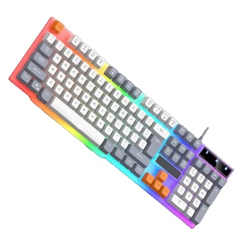 Yndkkfsyugo バックライトとユニークなカラーブロックスタイルのキーボードを備えた有線ゲーミングキーボード QQ423250903