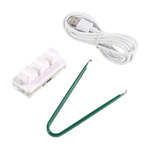 Plwnzthdonnl USB C メカニカルゲーミングキーボード 3キーキーパッド カスタマイズされたプログラム可能なマクロキーボードキーパッド RGBバックライト付き PC オフィスの生産性