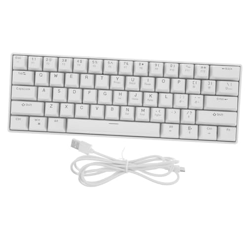 WATIIFUFU キー メカニカルキーボード バックライト付き ワイ コンパクト設計 ゲーミング対応 ホワイト ラップトップ対応 250026K7237I