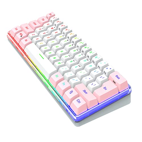 POPETPOP キー メカニカルキーボード ゲーミング 小型ミニキーボード 接続 バックライト対応 防水設計 用 キーストローク寿命億以上
