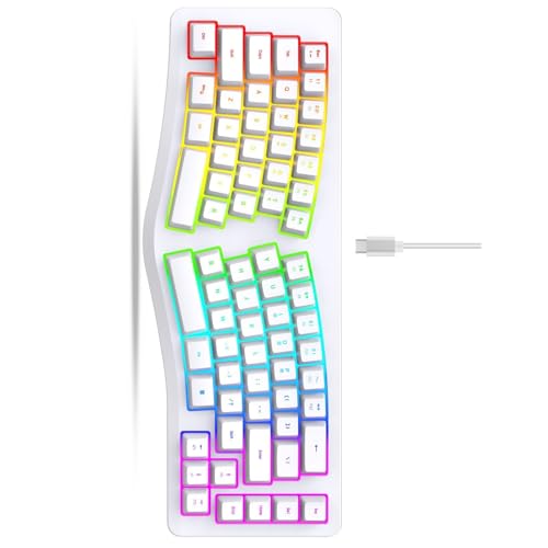 ZYMENGXZI サイレント操作ゲーミングキーボード 69 レイアウト Rgbs カスタマイズ可能なバックライト付きアンチゴーストテクノロジー ユニバーサルプラグプレイ互換性 USB C 有線キーボード