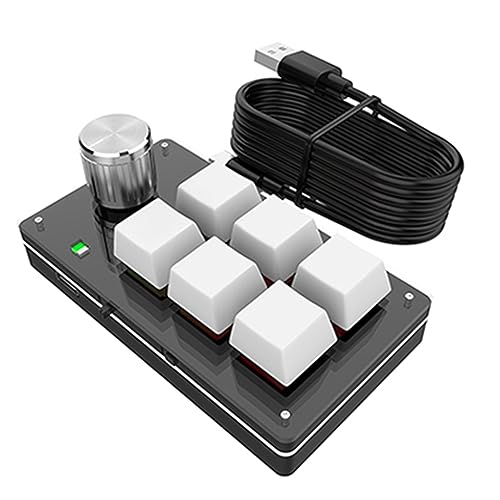 ashn プロフェッショナルゲーミングキーパッド ゲームキーパッド 片手ゲーミングキーボード 片手ワイヤーキーボード 片手 有線キーボード メカニカルキーボード USB カスタムキーボード マクロプログラマブルキーボード 6 DDU3556645012924LG
