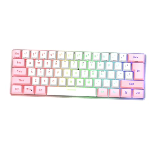 FUNNETOYU バックライト搭載キー薄膜ゲーミングキーボード コンパクト設計で省スペース ゲームとピングに ゲーマー向けミニキーボード 2721CCE4G39JGK8TE2