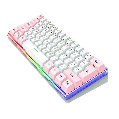 Angoily バックライト付きキー メカニカルキーボード ゲーミング用ミニキーボード 接続対応 防水設計 用小型キーボード 億キーストローク耐久